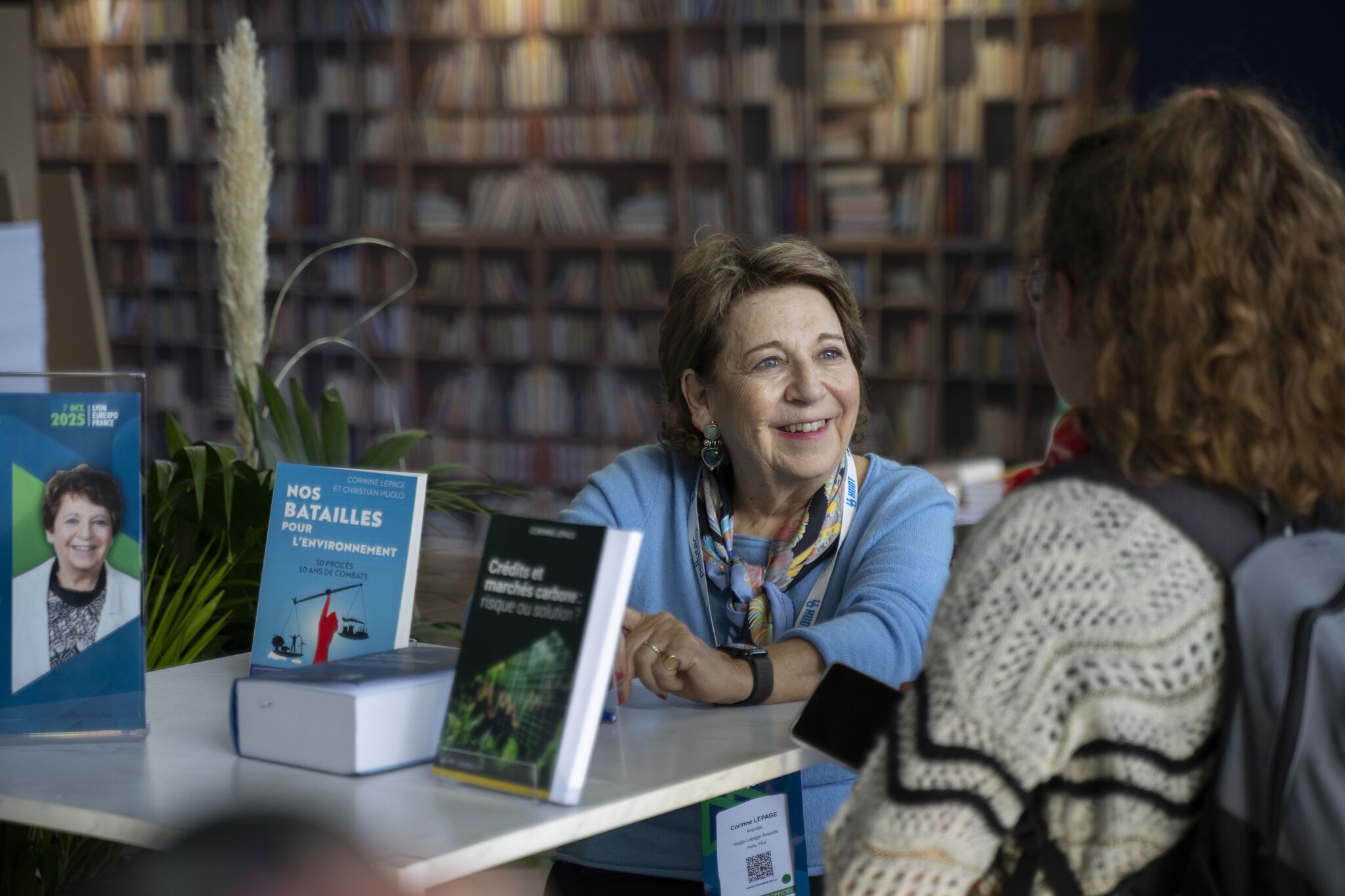 Images from Pollutec showing the Cafe, the Work and Chill Zones and the concierge team Pollutec