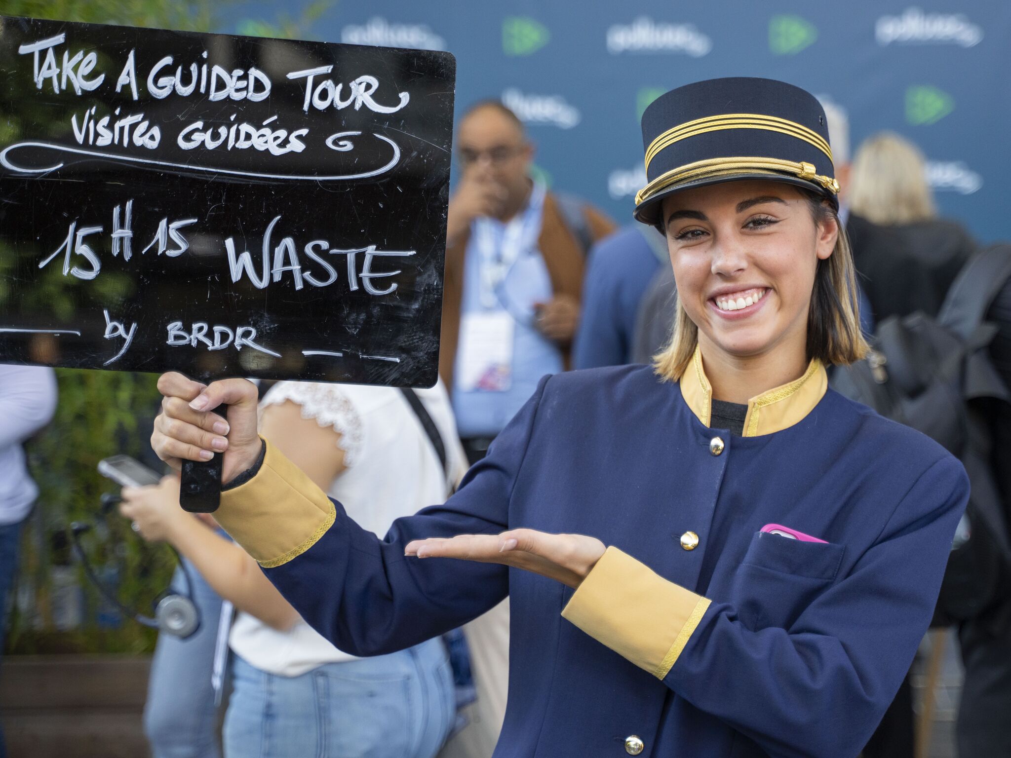 Images from Pollutec showing the Cafe, the Work and Chill Zones and the concierge team Pollutec