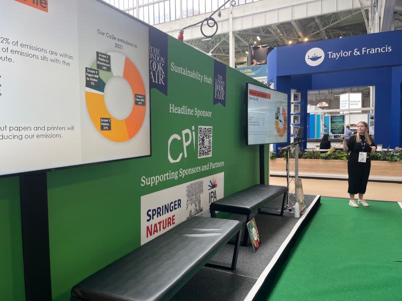 A session taking place at the Sustainability Hub at London Book Fair