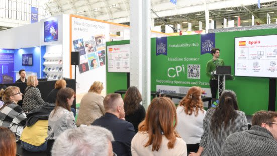 Session taking place at the Sustainability Hub at the London Book Fair