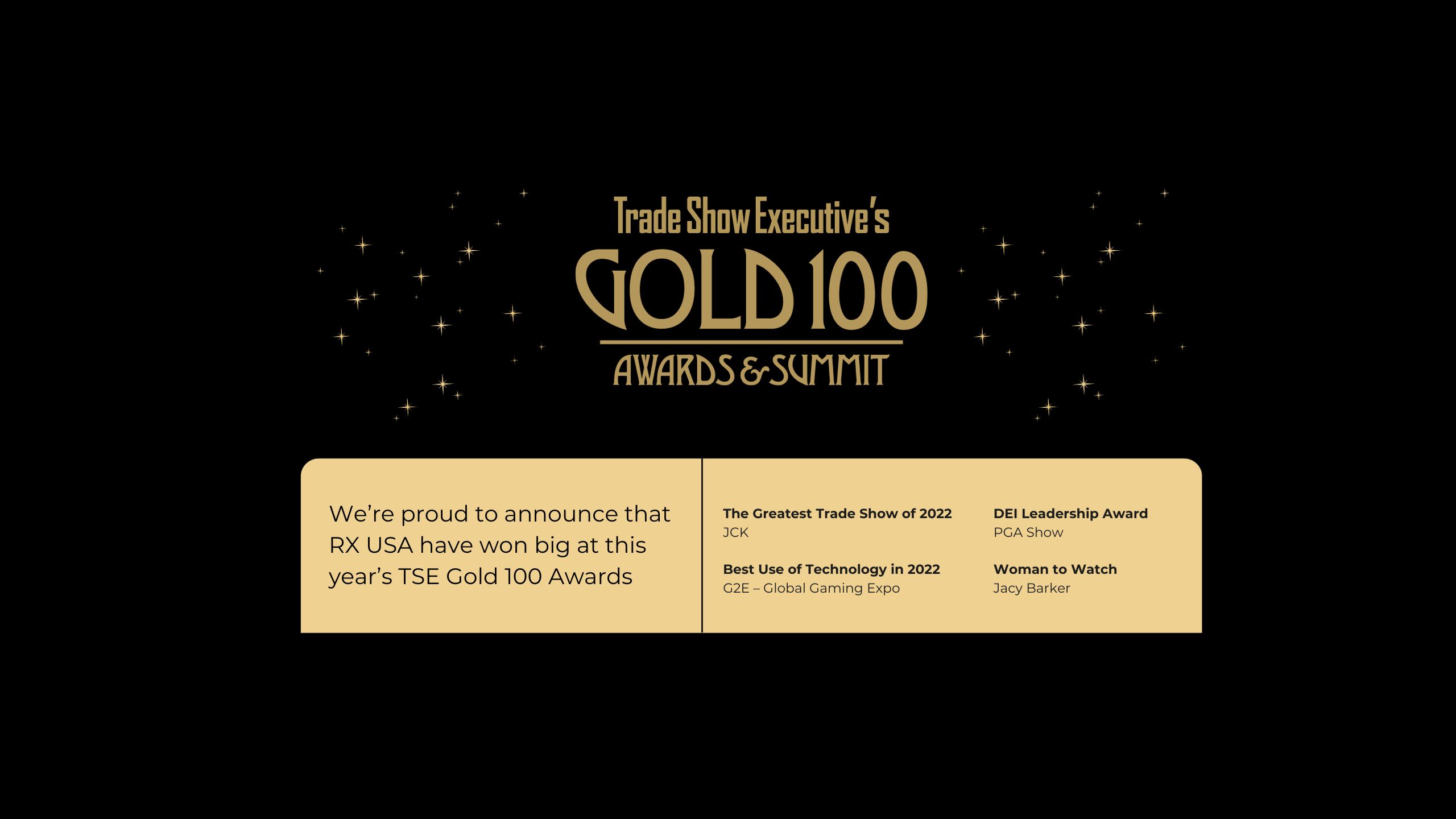 Trade Show Executive Gold 100 Awards